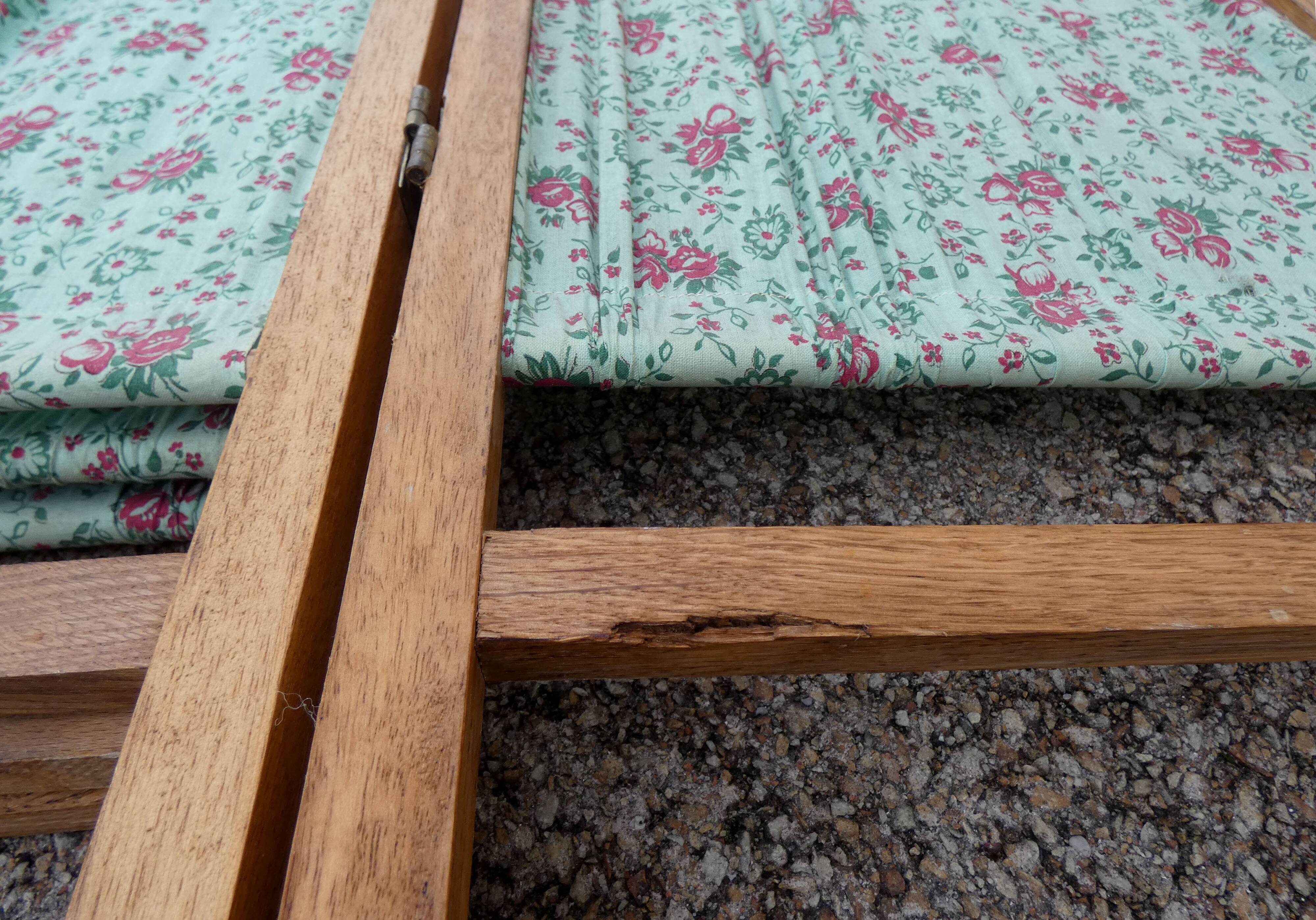 old vintage fabric screen