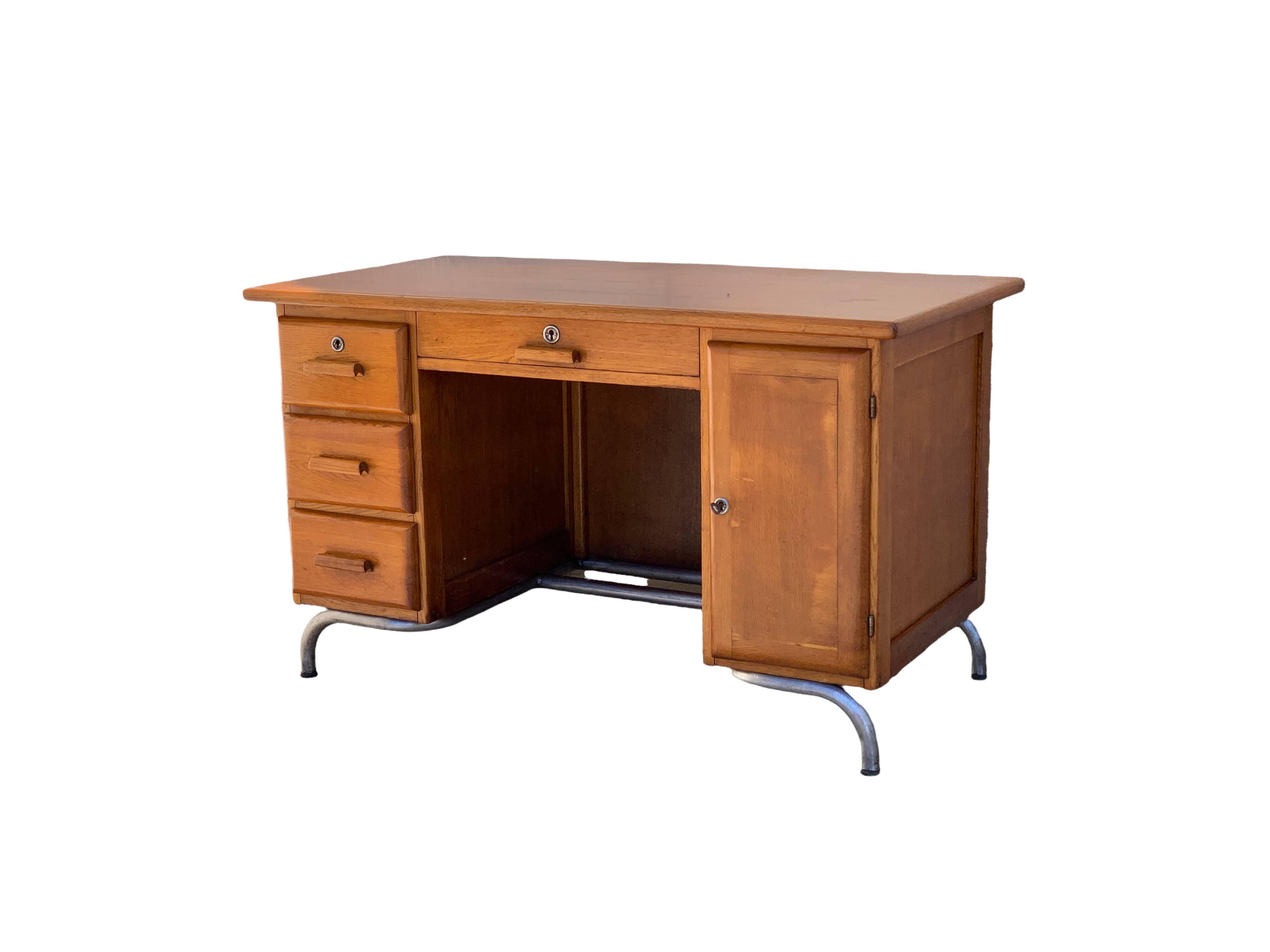 Office schoolmaster 1950 solid oak