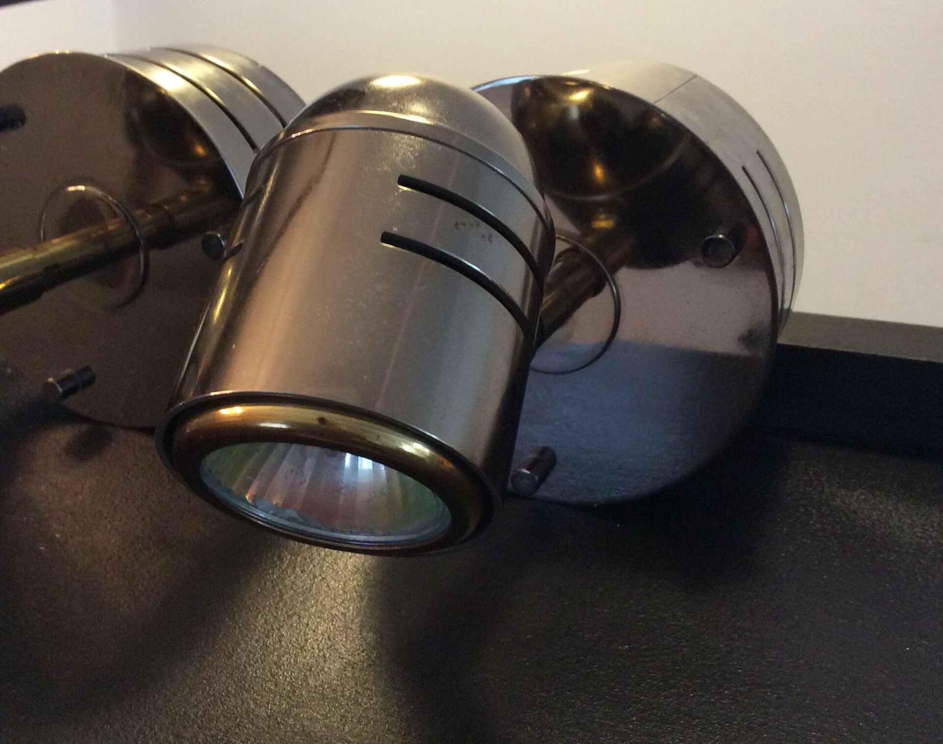 Pair of deknudt sconces in brass and chrome from the 70s