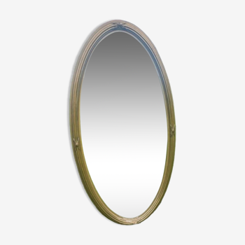 Beveled gold frame mirror