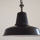 Enameled pendant workshop “reflecto-lux” hanging light, 1950s france