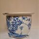 Important blue white porcelain pot cover. Japan. Meiji period (1868 - 1912)