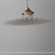 Suspension in white and transparent toothed opaline early twentieth century