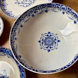 5 large serving plates, French production