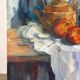 Nature morte, table de cuisine signé Paumier 1999