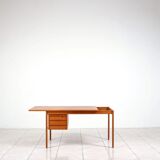 Teak writing desk by Peter Lovig Nielsen for Løvig