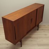 Buffet haut en teck, design danois, années 1960, production : Danemark