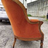 Louis Philippe style velvet bench