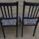 4 Louis XVI style chairs in black aged effect, Completely revamped