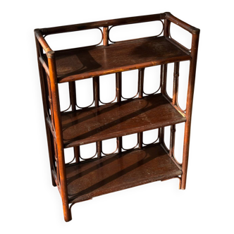 1960s rattan bookshelf