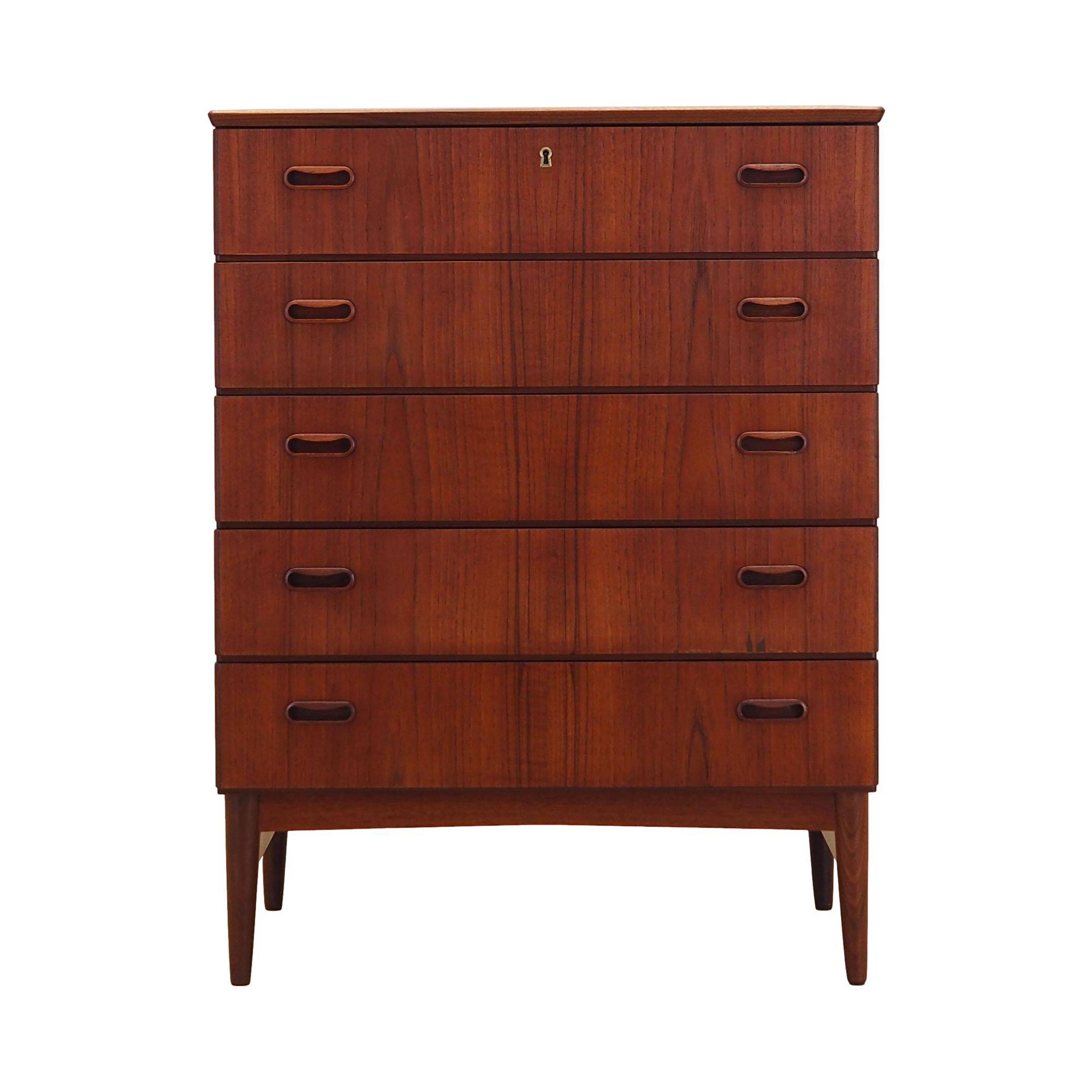 Commode en teck, design danois, années 1970, production : Danemark