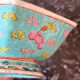Ancient octagonal offering bowl in Chinese porcelain, Famille Rose s