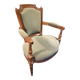 18th century Louis XVI green velvet cabriolet armchair