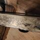 Round patinated mirror