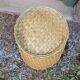 Woven straw basket