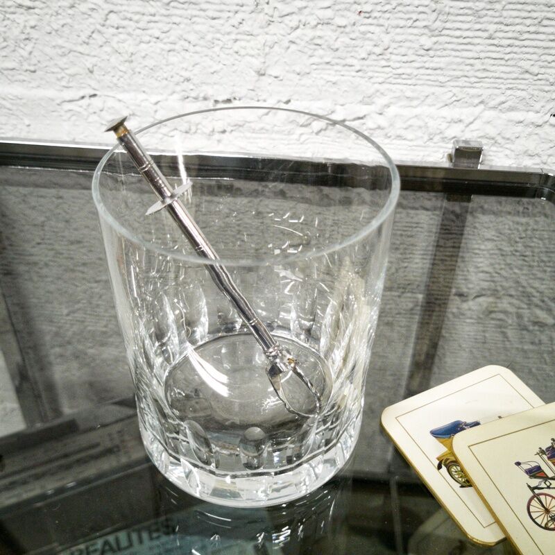 Large crystal ice bucket