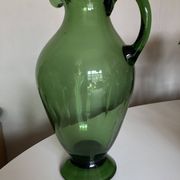 XXL glass vase pitcher from Empoli, blown, H40cm