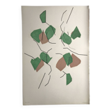 André beaudin, untitled, 1970. original lithograph signed in pencil