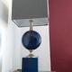 Lampe métal bleue Philippe Barbier