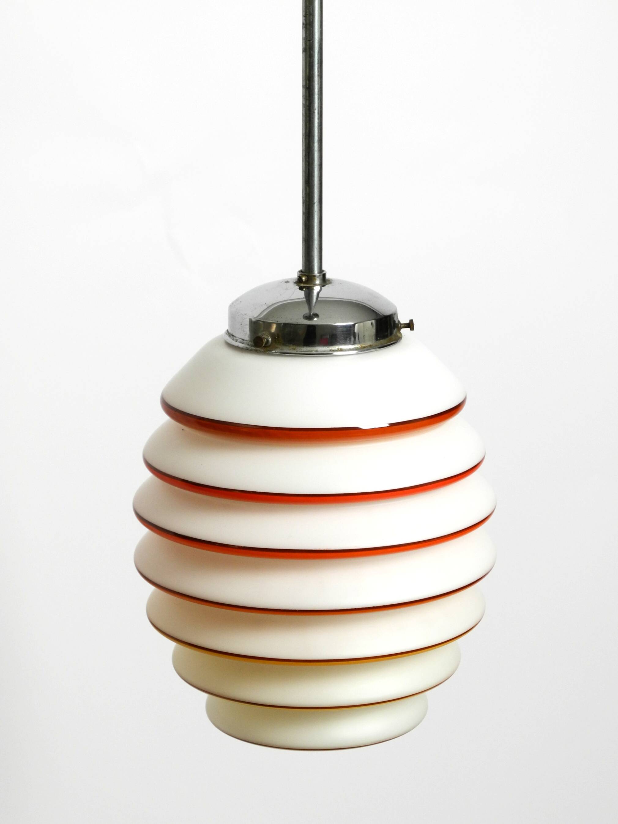 Beautiful rare original glass ceiling lamp from the 1930s