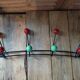 Coat rack patinated metal year 50 8 hooks balls wood dp 112261