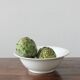 Salad bowl in white earthenware iron earth Digoin Sarreguemines