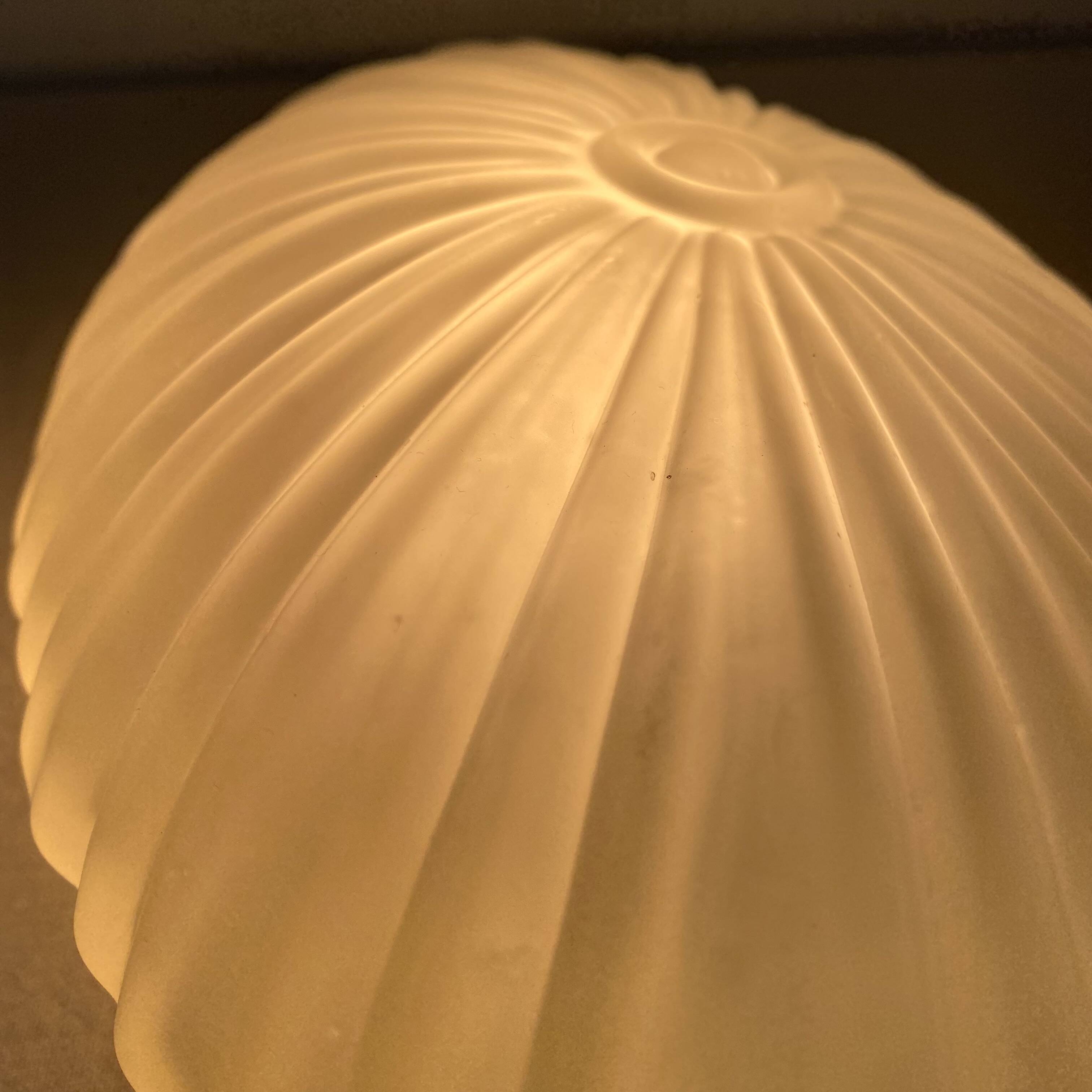 Vintage oval frosted glass ceiling light