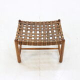 1960 Rare Oak Stool, Czechoslovakia