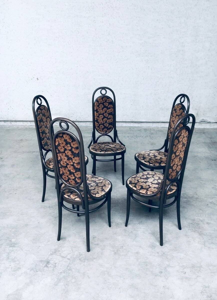 Model 207R Long John Dining Chairs from Thonet, 1979, Set of 5