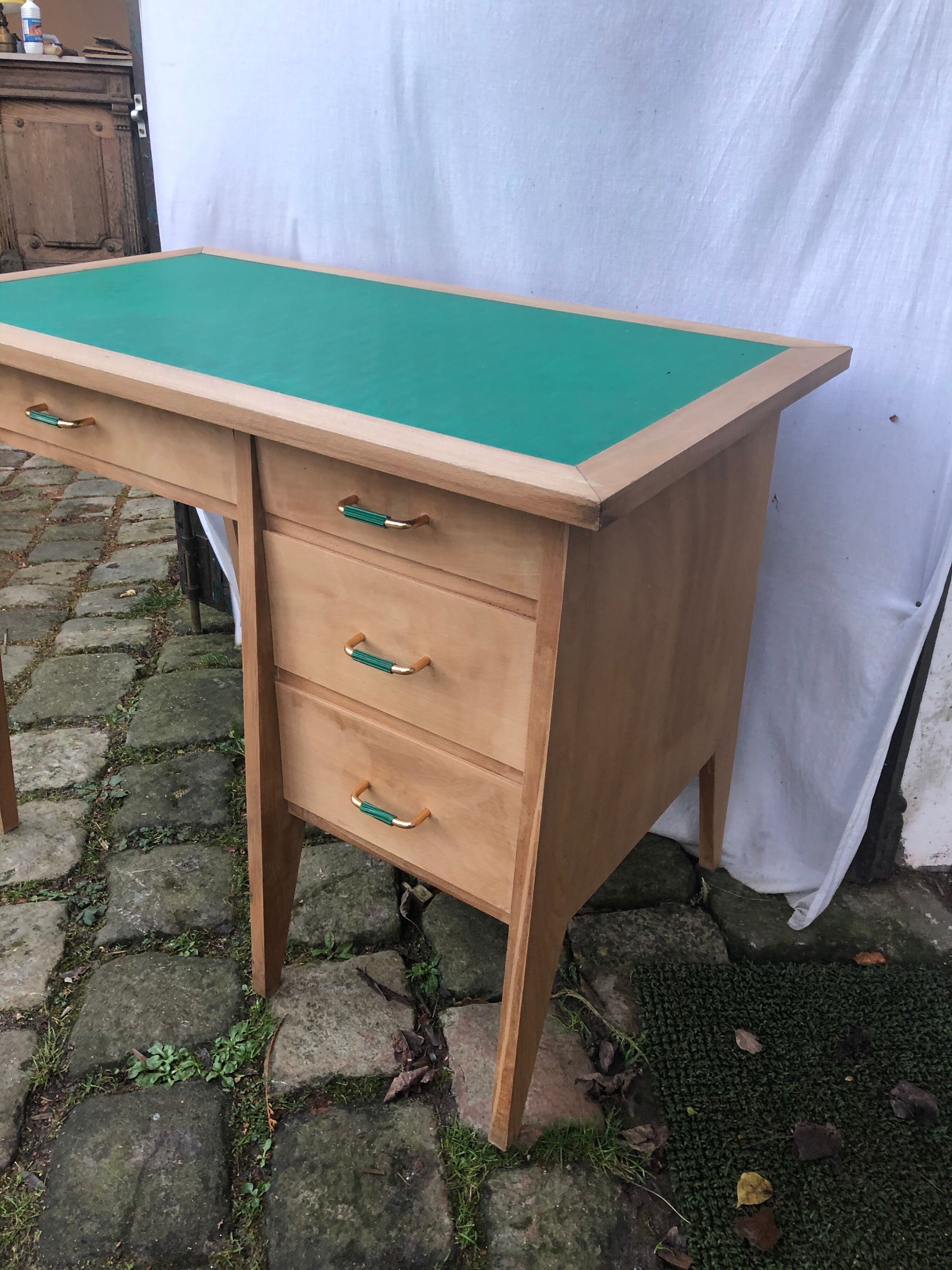 Office feet compass beech 1960 stripped