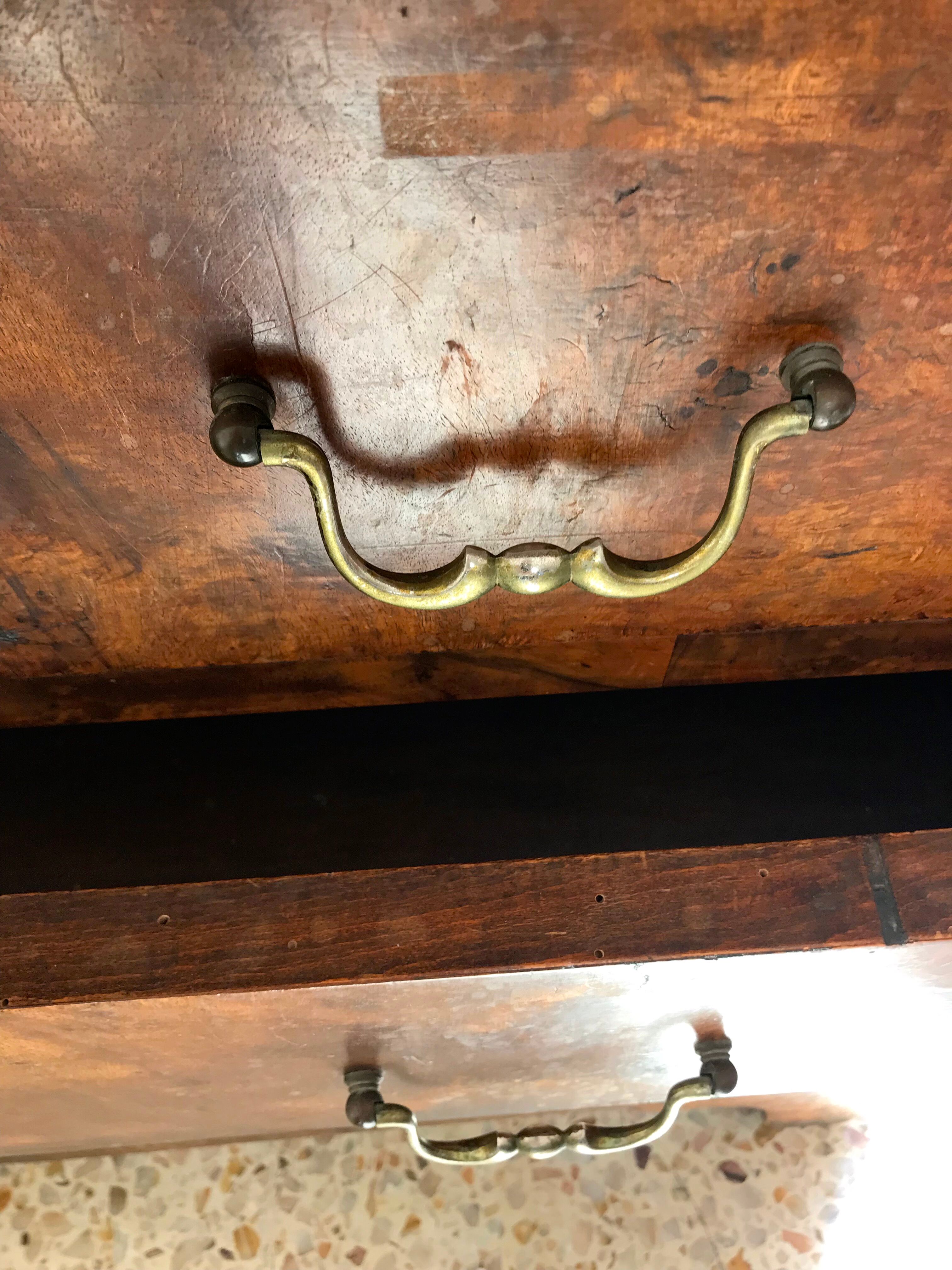 Old country chest of drawers nineteenth century