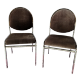 Duo of chrome chairs 70s