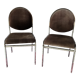 Duo of chrome chairs 70s