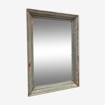 Miroir avec cadre en bois laqué vert