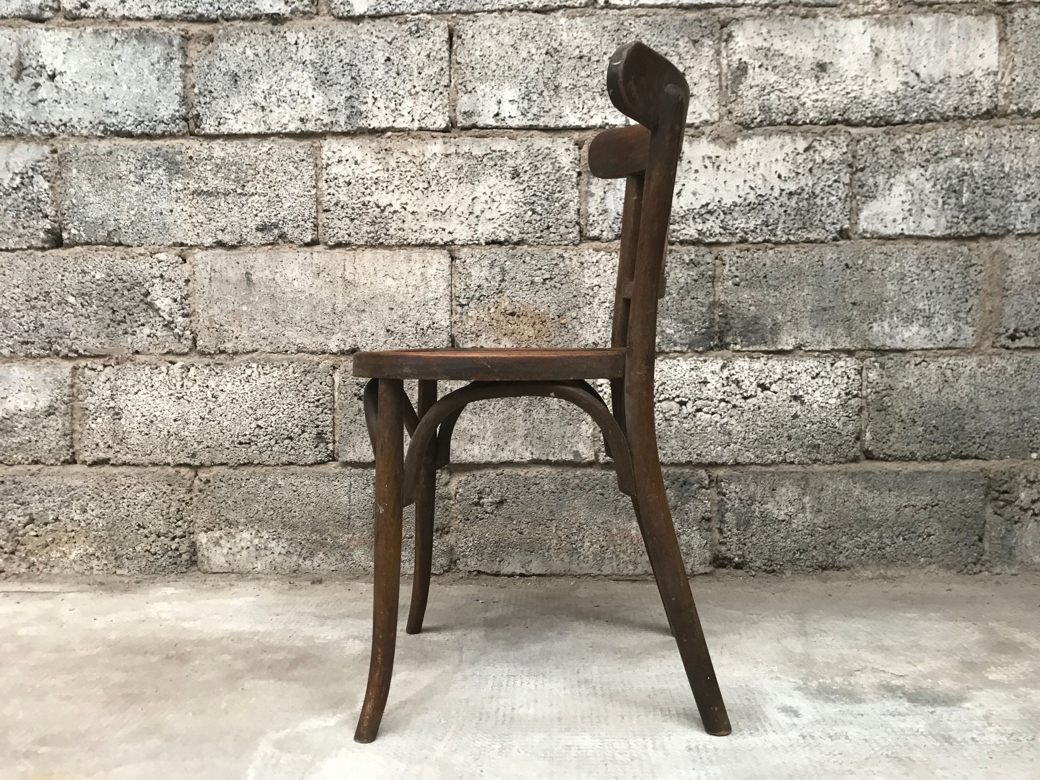 Baumann wooden bistro chair from 1920