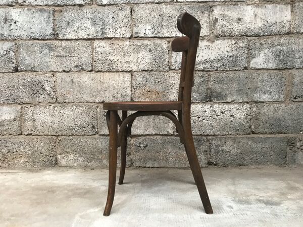 Chaise bistrot en bois Baumann de 1920