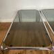 Paire de bouts de canapé chrome année 70