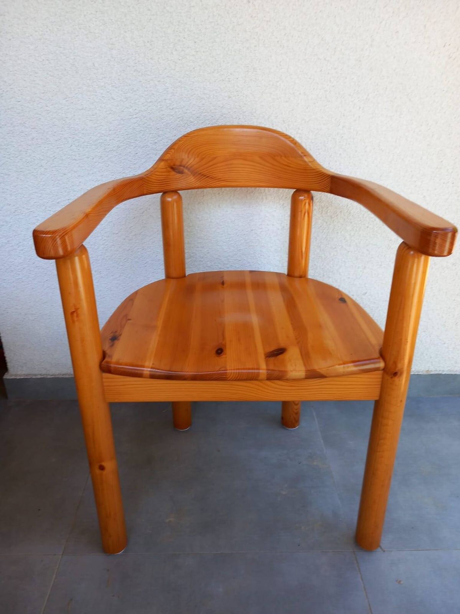 Chaise danoise en pin des années 1980