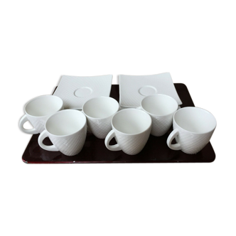 Six cups and under coffee cups Genevieve Lethu