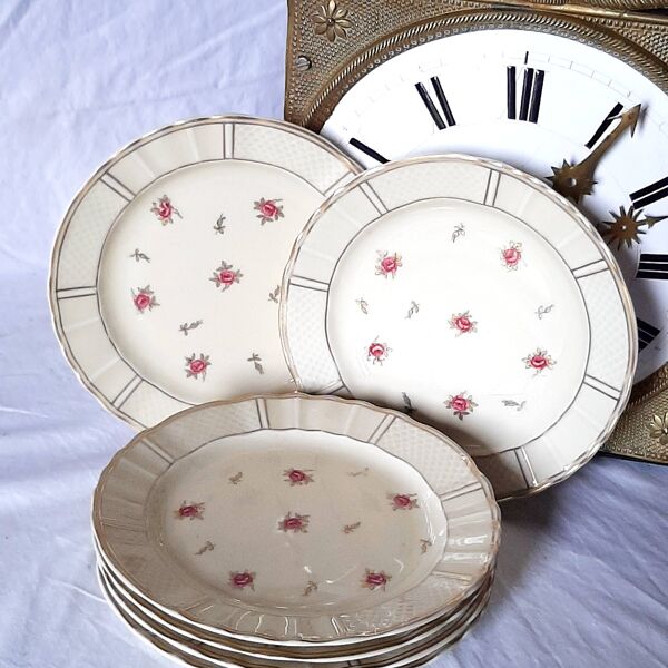 Assiettes à dessert en porcelaine de Limoges vintage Bernardaud