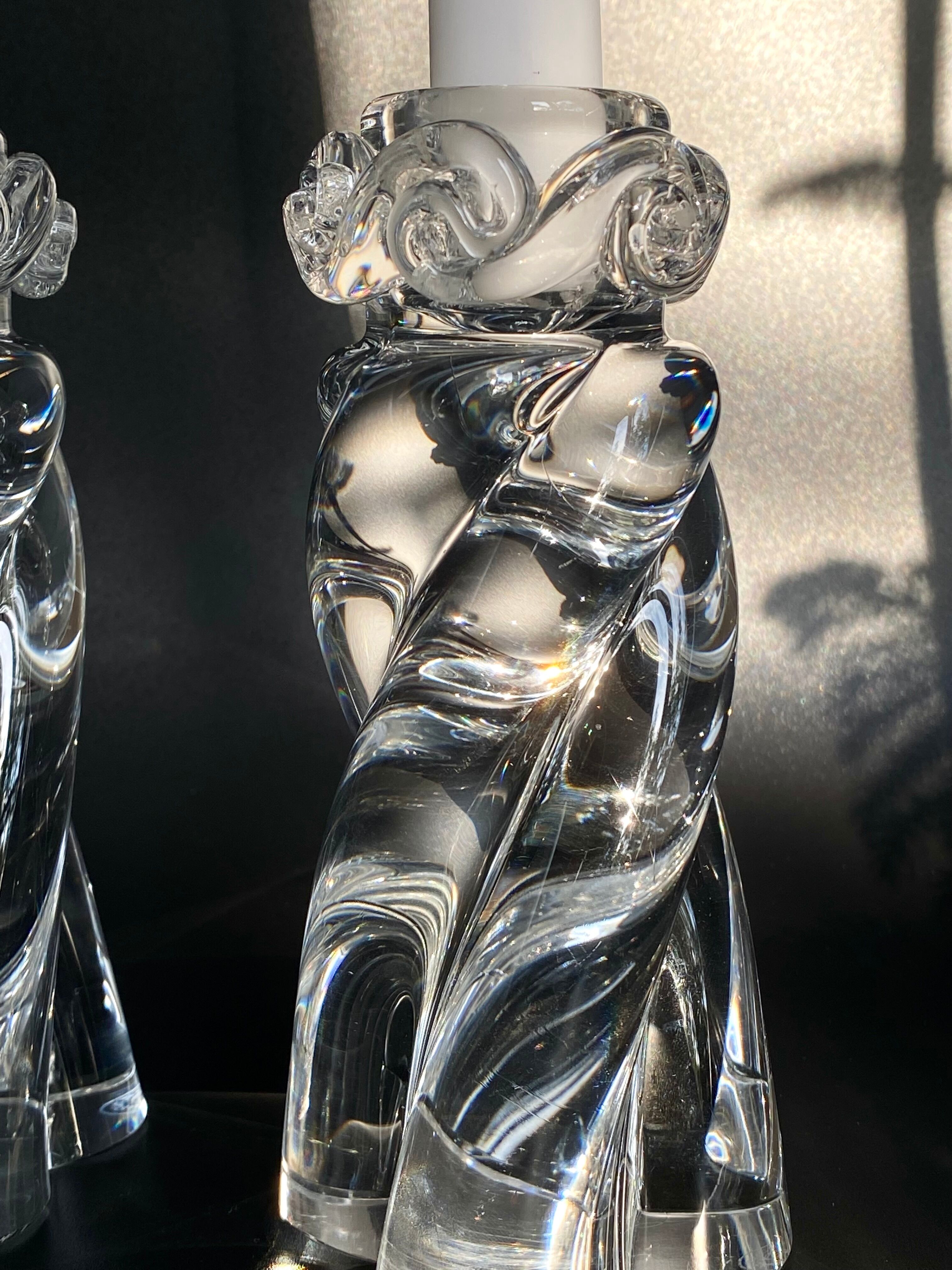 Pair of candlesticks Baccarat Aladin model