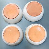 Set of 4 enamelled earth cups