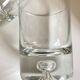 Set of 4 bubble tumblers in very cold half crystal.
