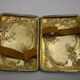 solid silver cigarette case vermeil nineteenth sterling silver cigarette case