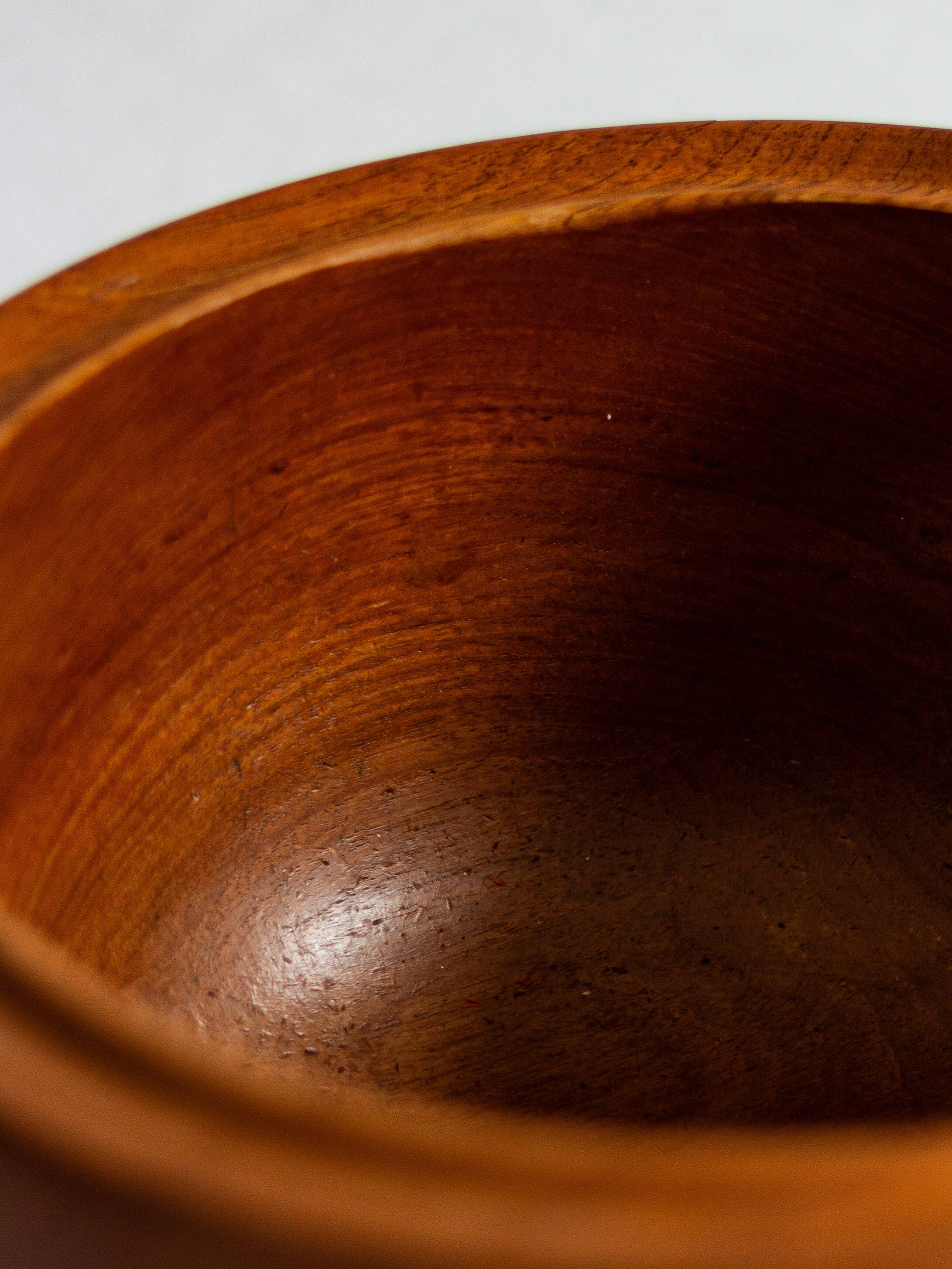 Saladier, coupe à fruits scandinave en teck, années 60-70