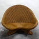 Meditation lotus armchair rattan braided 70s