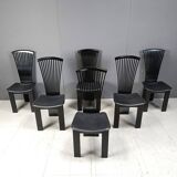 Post modern dining chairs by Pietro costantini, 1980s, set of 6