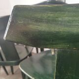 Set of 10 wooden bistro chairs