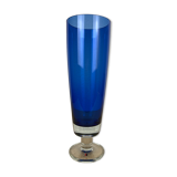Vase verre Riihimaki Tamara Aladin, bleu, scandinave
