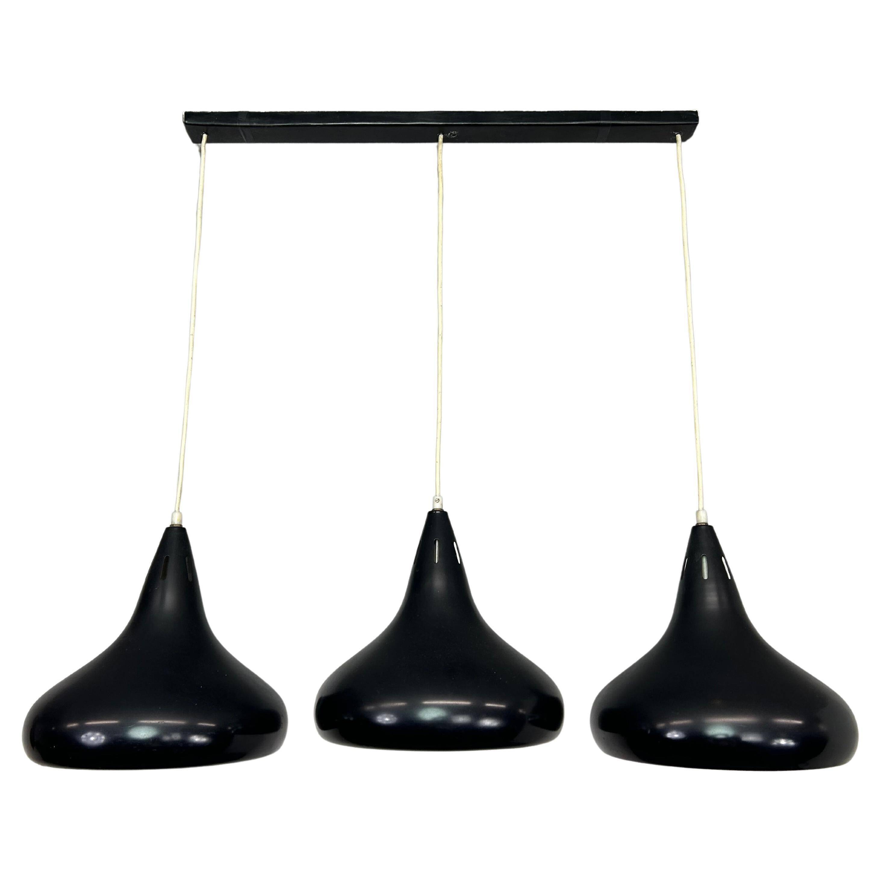 Lampe de plafond noire moderne du milieu du siècle